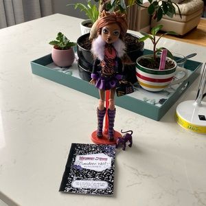 Original Monster High Clawdeen Doll with Stand